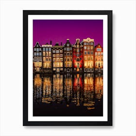 Amsterdam Magic Night, Travel Art Print