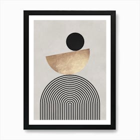 Geometry with gold 5 Art Print