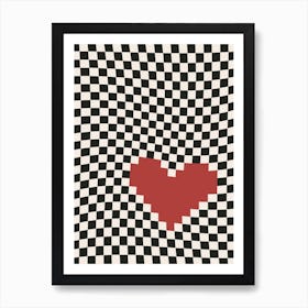 Pixel Heart Art Print