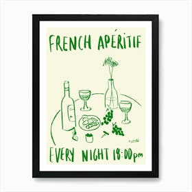 French Aperitif Art Print Art Print