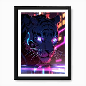 Neon Tiger Art Print