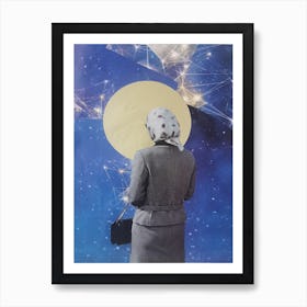 Woman And The Universe Art Print
