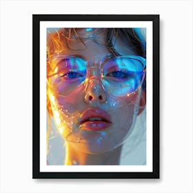 Holographic Portrait 2 Art Print