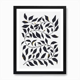 Golden Leaf Art Print