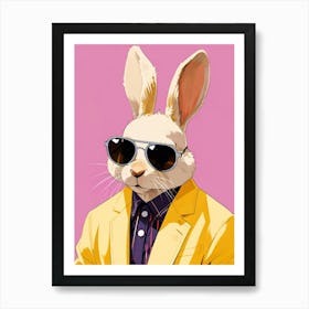 Rabbit In Sunglasses Art Print