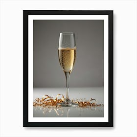 Glass Of Champagne Art Print