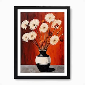 Bouquet Of Autumn Hawkbit Flowers, Autumn Florals Painting 0 Art Print