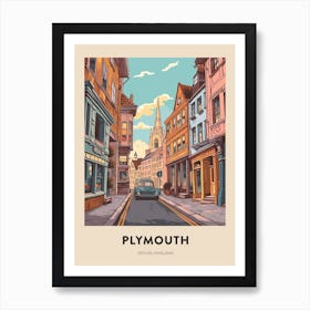 Devon Vintage Travel Poster Plymouth 2 Art Print