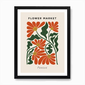 Flower Market Prague Art Print