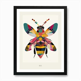 Colourful Insect Illustration Bee 6 Poster Art Print