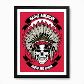 Native American Skull 1 Art Print