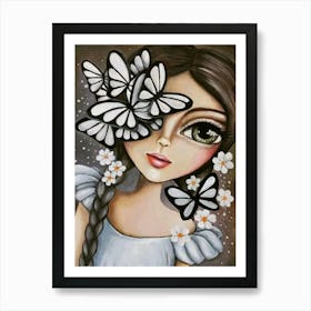 Butterfly Girl Art Print