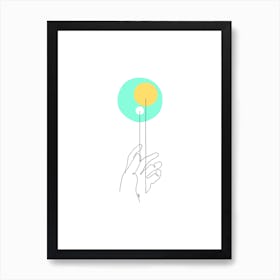 Trees On Hand Art Print