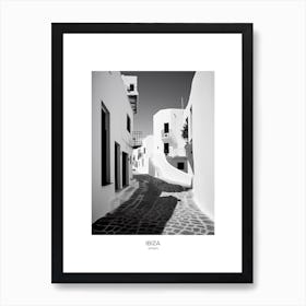 Poster Of Ibiza, Spain, Black And White Analogue Photography 1 Art Print