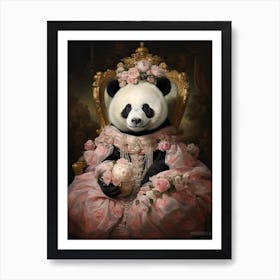 Panda Art In Rococo Style 4 Art Print