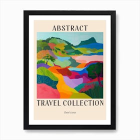 Abstract Travel Collection Poster Saint Lucia 1 Art Print