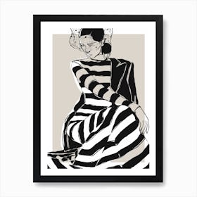 Striped Dress Art Print