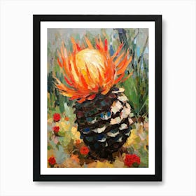 Cactus Painting Barrel 3 Art Print