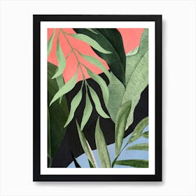 Abstract Art Tropical Leaves 141 Art Print