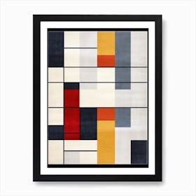 Mid-Century Geometric Portals Art Print