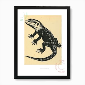 Panther Chameleon Bold Block 2 Poster Art Print
