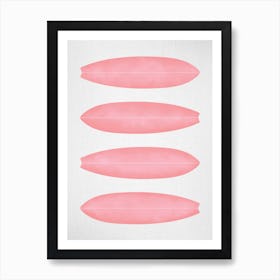 Surfboards In Pink Art Print