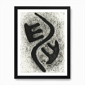 Black and White Abstract Wall Art Print Art Print