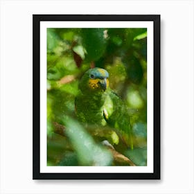 Parrot In Amazon Jungle Art Print