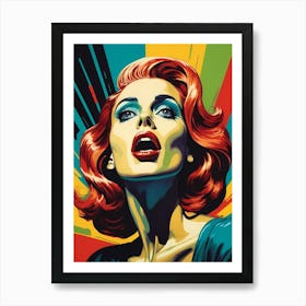 Woman In The Style Of Pop Art (13) Art Print
