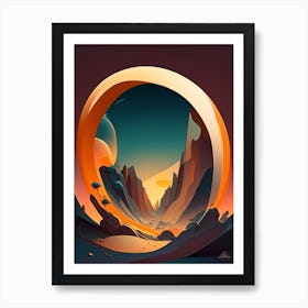 Selenography Comic Space Space Art Print