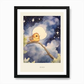 Baby Bird 1 Sleeping In The Clouds Nursery Poster Art Print