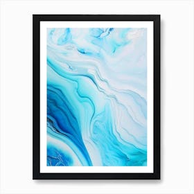Water Texture Water Waterscape Marble Acrylic Painting 3 Art Print