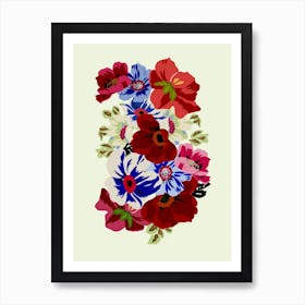 Flowers In A Vase "Royal Pansies" Art Print