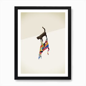 Walking Shadows   Cat Art Print