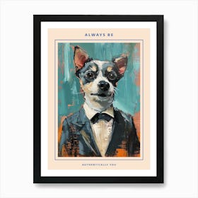 Dog In A Suit Kitsch Portrait 2 Poster Art Print