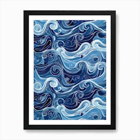 Sea Wave Pattern Art Print