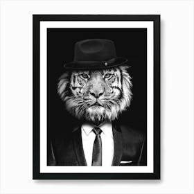 Tiger In A Suit Art Print