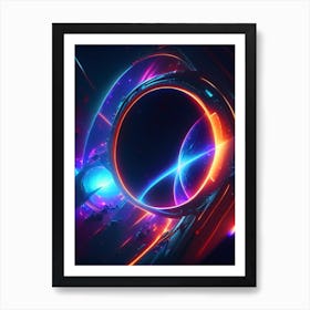 Quasar Neon Nights Space Art Print
