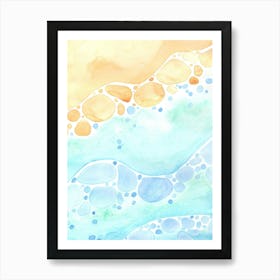 Watercolor Beach Background 1 Art Print