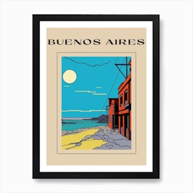 Minimal Design Style Of Buenos Aires, Argentina 2 Poster Art Print