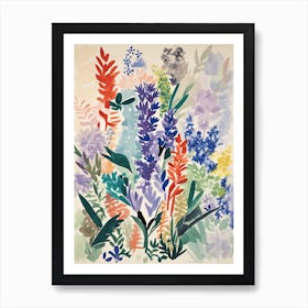 Lavender Flower Illustration 1 Art Print