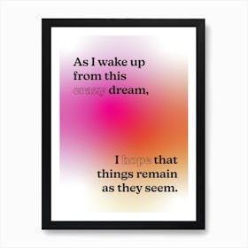 Crazy Dream 3 Art Print