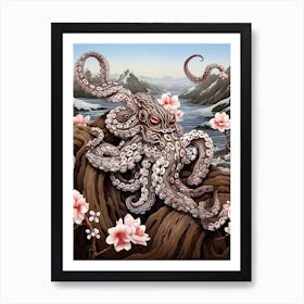 Mimic Octopus Illustration 13 Art Print