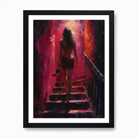 'The Red Stairs' Art Print