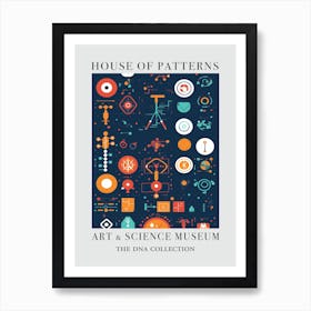 Dna Art Abstract Illustration 6 House Of Patterns Art Print