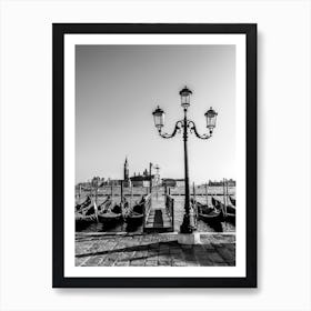 Venice Italy In Black And White 04 Art Print