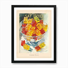 Gummy Bears Retro Advertisement Style 2 Poster Art Print