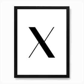 Letter X.Classy expressive letter. Art Print