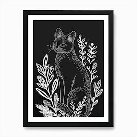 Australian Mist Cat Minimalist Illustration 4 Art Print