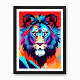 Colorful Lion 1 Art Print